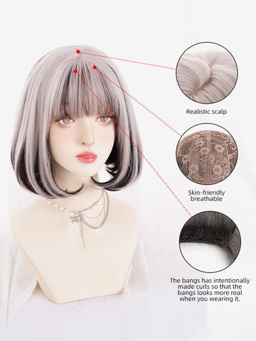 14 Inches Lolita Wig Highlighting Hair Heat-resistant Fiber As Image Lolita Accessories