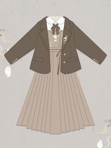 Academic Lolita Coats Coffee Brown Coat Overcoat Polyester Spring Lolita Outwears