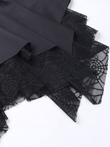 Black Gothic Lolita SK Ruffles Lace Lolita Skirts