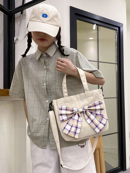Black Lolita Bag Polyester Bows Handbag Lolita Accessories