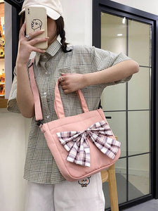 Black Lolita Bag Polyester Bows Handbag Lolita Accessories