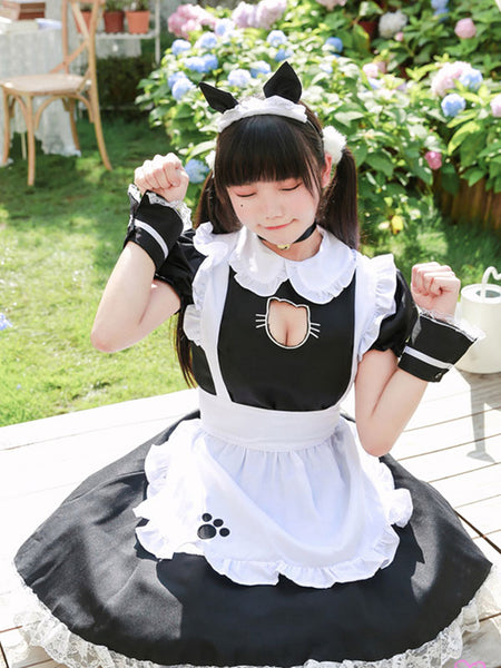 Black Lolita OP Dress Ruffles Bows Lolita One Piece Dresses
