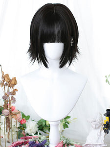 Black Lolita Wigs Short Heat-resistant Fiber Lolita Accessories