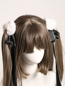 Chinese Style Lolita Accessories Black Bows Polyester Headwear Miscellaneous