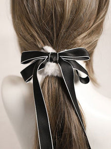 Chinese Style Lolita Accessories Black Bows Polyester Headwear Miscellaneous