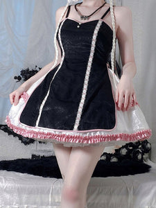 Chinese Style Lolita Dress Bows Sleeveless Jacquard Chinese Style Green Chinese Style Lolita