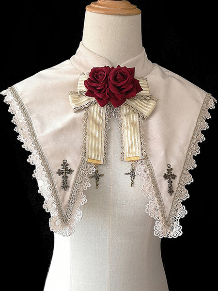 Classic Lolita Accessories Infanta Apricot Metal Details Cloak Corduroy Miscellaneous