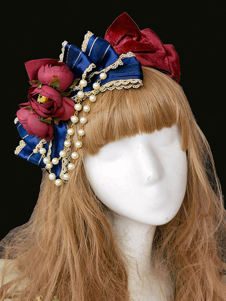 Classic Lolita Accessories Infanta Burgundy Polyester Accessory Miscellaneous
