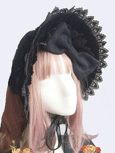 Classic Lolita Hat Infanta Black Bows Accessory Lolita Accessories
