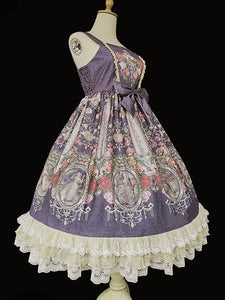 Classical Lolita Dress Chiffon Bows Lolita Dresses Sleeveless Deep Blue
