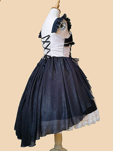Classical Lolita Dress Chiffon Sleeveless Lolita Dresses Apricot