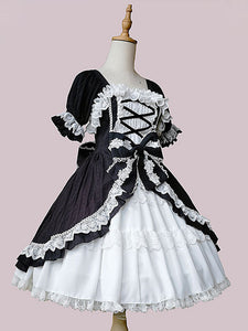 Classical Lolita Dress Cotton Sleeveless Black Lolita Dresses