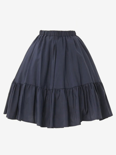 Classical Lolita Dress Polyester Short Sleeves Classic Lolita Dresses Black