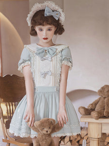 Classical Lolita Dress Polyester Short Sleeves Classic Lolita Dresses Burgundy