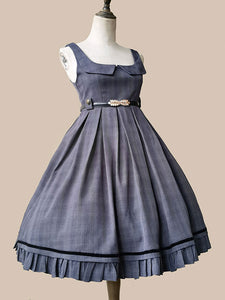 Classical Lolita Dress Polyester Sleeveless Deep Blue Lolita Dresses