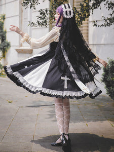 Classical Lolita Dress Ruffles Sleeveless Classic Lolita Dresses Black