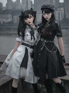 Costumes Military Uniform Lolita Army Gray Black