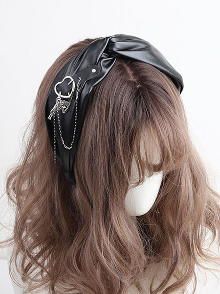 Gothic Lolita Accessories Black Metal Details Headwear Polyester Miscellaneous