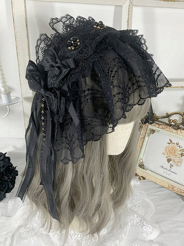 Gothic Lolita Accessories Black Ruffles Lace Accessory Miscellaneous