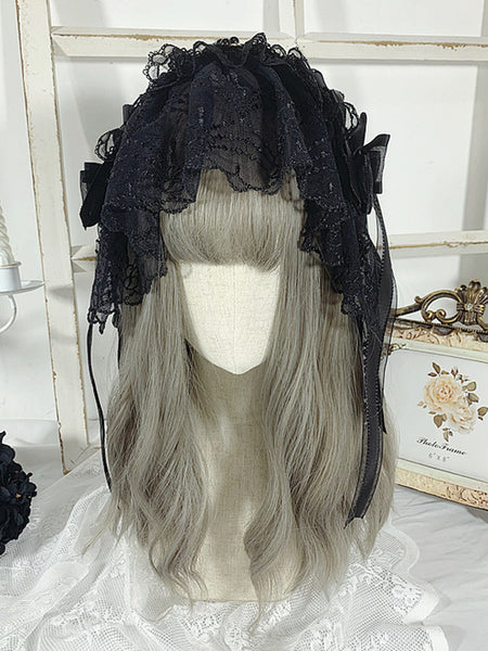Gothic Lolita Accessories Black Ruffles Lace Accessory Miscellaneous