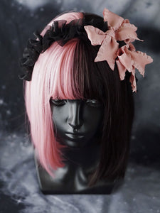 Gothic Lolita Accessories Black Ruffles Bows Headwear Polyester Miscellaneous