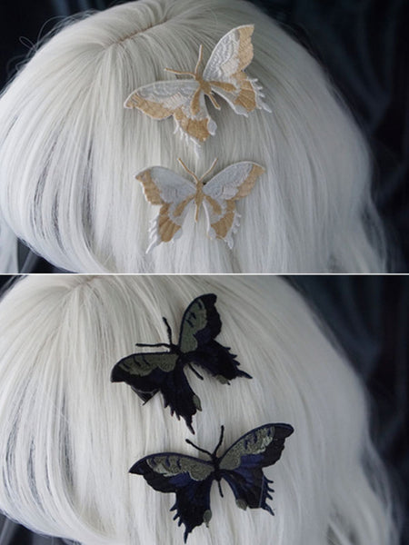 Gothic Lolita Accessories White Butterfly Metal Headwear Miscellaneous
