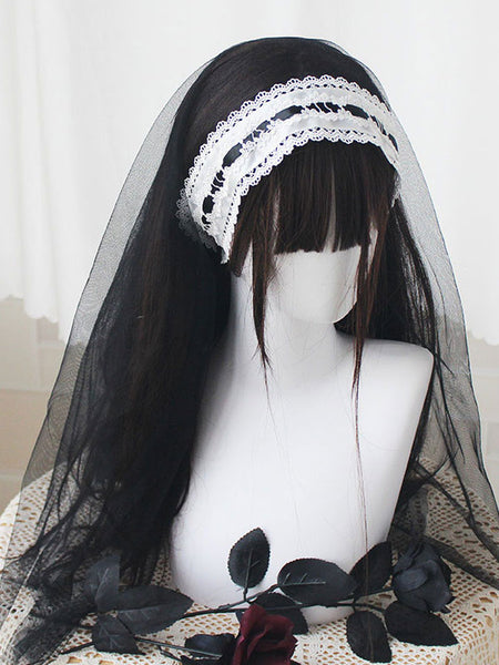 Gothic Lolita Accessories White Ruffles Polyester Accessory Lace Miscellaneous