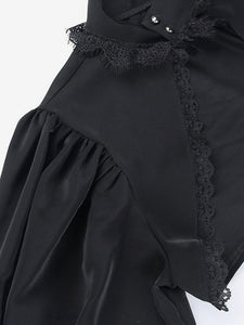 Gothic Lolita Cover-ups Black Lace Top Polyester Lolita Outwears