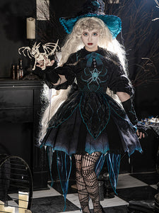 Gothic Lolita Dresses Bows Animal Print Black Black