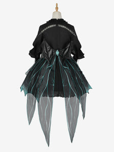 Gothic Lolita Dresses Bows Animal Print Black Black
