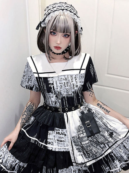 Gothic Lolita Dresses Bows Black Black