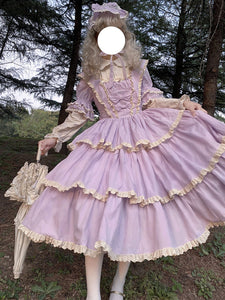 Gothic Lolita Dresses Bows Ruffles Purple Purple