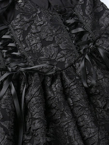 Gothic Lolita Dresses Jumper Skirt Ruffles Jacquard Black