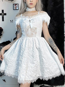 Gothic Lolita Dresses Lace Lace White White