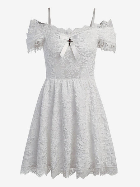 Gothic Lolita Dresses Lace Lace White White