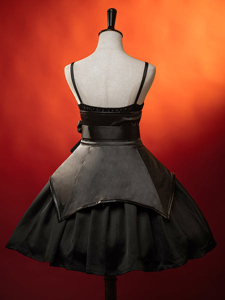 Gothic Lolita Dresses Lace Up Black Black