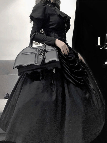 Gothic Lolita Dresses Ruffles Black