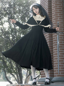Gothic Lolita Dresses Ruffles Black Black