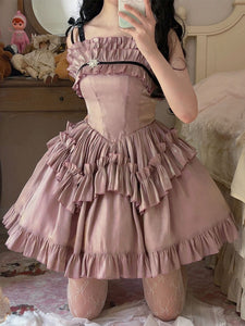 Gothic Lolita Dresses Ruffles Pink