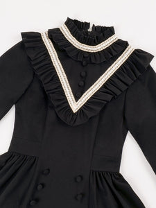 Gothic Lolita Dresses Ruffles Lace Black Black