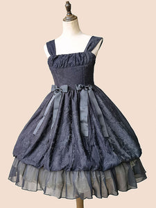 Gothic Lolita Dresses Ruffles Lace Light Apricot White Adjustable Elastic