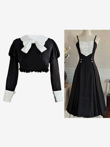 Gothic Lolita Dresses Ruffles Pleated Black