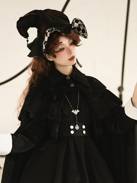 Gothic Lolita Hat Accessory Plaid Polyester Black Lolita Accessories
