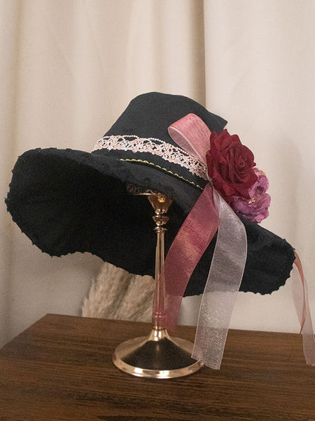 Gothic Lolita Hat Accessory Polyester Black Lolita Accessories