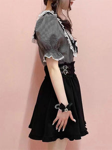 Gothic Lolita SK Black Ruffles Lace Lolita Skirts