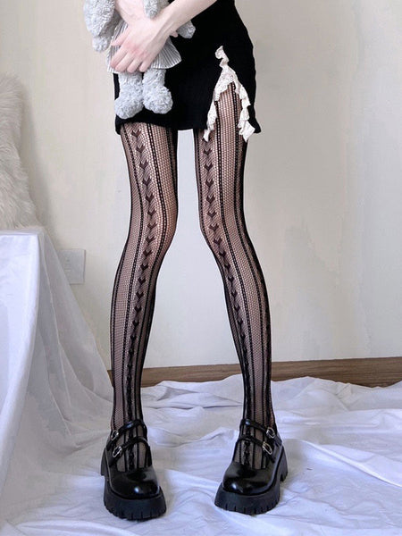 Gothic Lolita Tights Black Accessory PU Leather Lolita Accessories