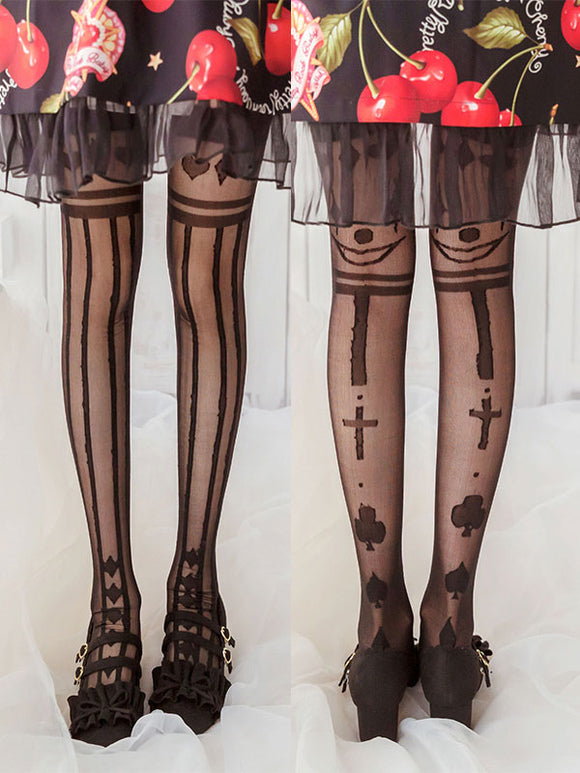 Gothic Lolita Tights Black Accessory Polyester Lolita Accessories