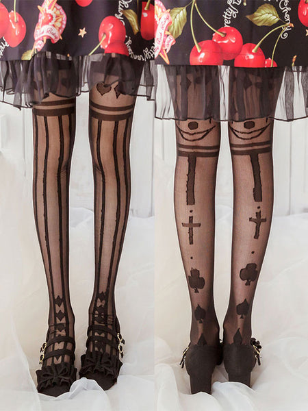 Gothic Lolita Tights Black Accessory Polyester Lolita Accessories