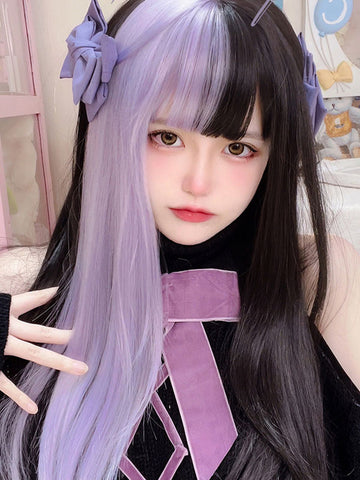 Gothic Lolita Wig Long Heat-resistant Fiber Purple Lolita Accessories
