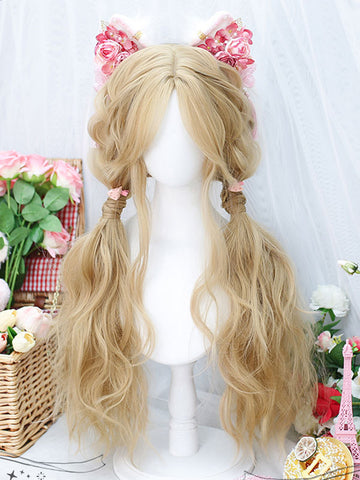 Harajuku Fashion Lolita Wig Light Brown Long Heat-resistant Fiber Lolita Accessories